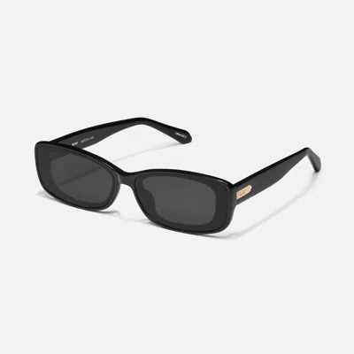 Quay Women's Vibe Check Sunglasses In Black/black Polarized In Multi