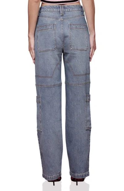 Avec Les Filles Straight Leg Carpenter Jeans In Blue