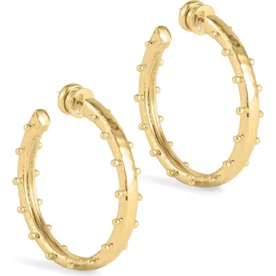 Anabel Aram Jewelry Medium Milos Hoop Earrings In Gold