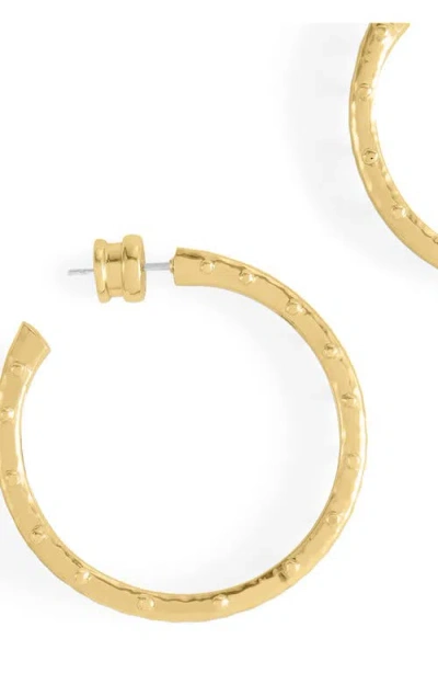 Anabel Aram Jewelry Medium Milos Hoop Earrings In Gold
