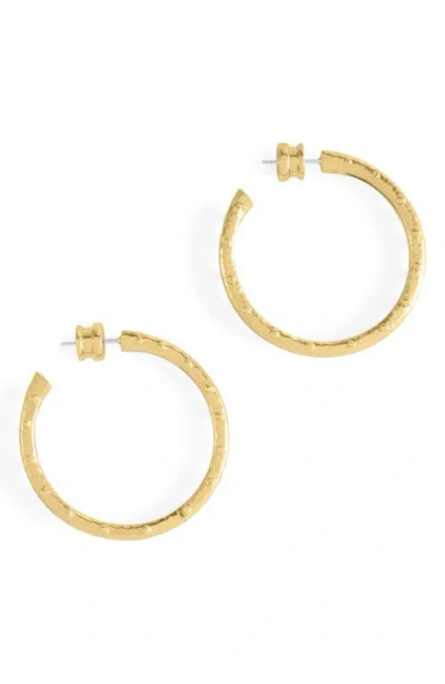 Anabel Aram Jewelry Medium Milos Hoop Earrings In Gold