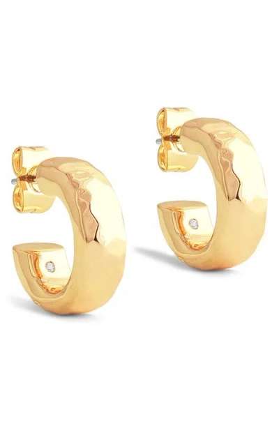 Anabel Aram Jewelry Farrier Chunky Huggie Hoop Earrings In Gold