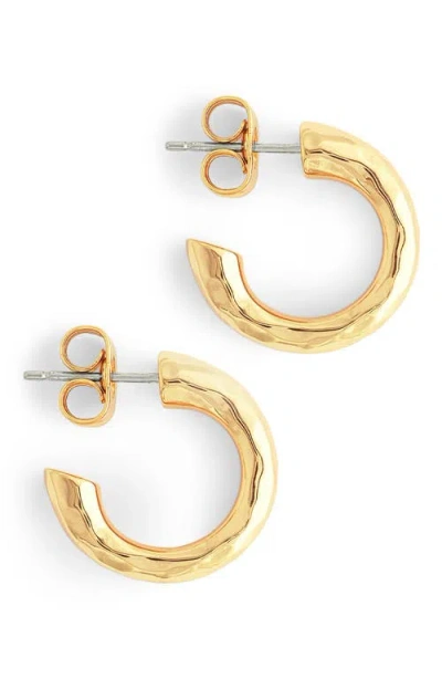 Anabel Aram Jewelry Farrier Chunky Huggie Hoop Earrings In Gold