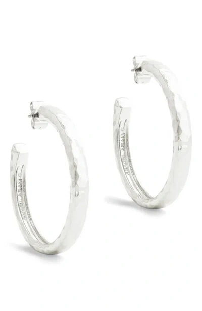 Anabel Aram Jewelry Medium Farrier Hoop Earrings In Silver