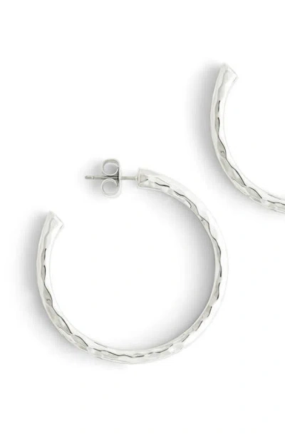 Anabel Aram Jewelry Medium Farrier Hoop Earrings In Silver