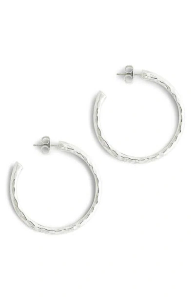 Anabel Aram Jewelry Medium Farrier Hoop Earrings In Silver