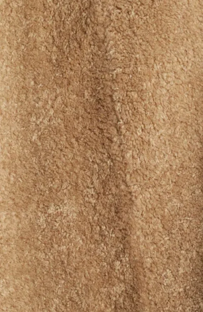 Hugo Boss Boss Orange Catedy Faux Shearling Coat In Brown