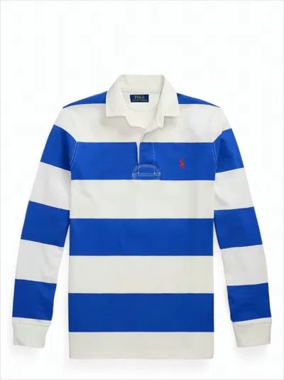 Polo Ralph Lauren Rugby-style Long-sleeve Polo Shirt With Classic Collar In White