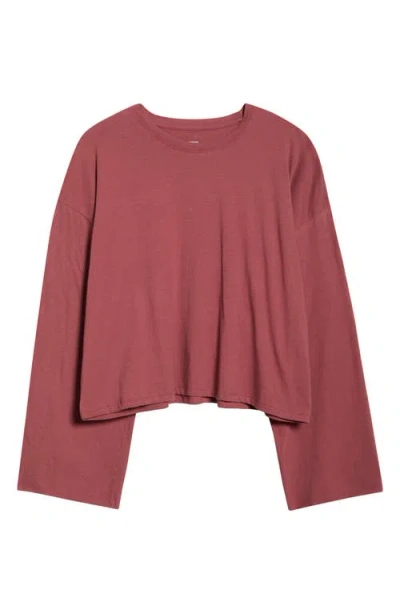 Lunya Organic Pima Cotton Long Sleeve Lounge T-shirt In Pink