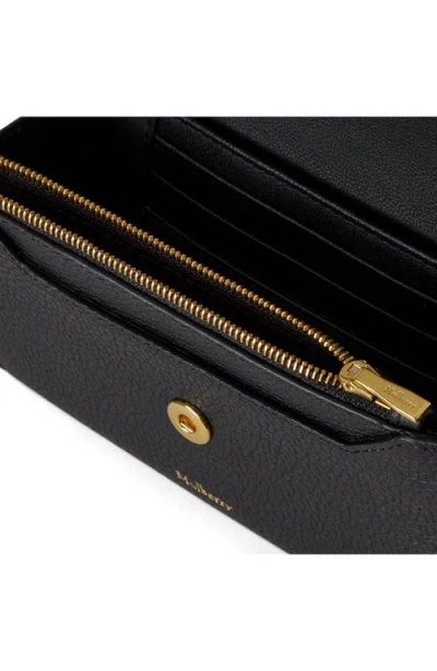 Mulberry Folded Leather Wallet In Black