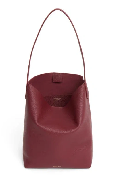 Mansur Gavriel Everyday Cabas Leather Hobo Bag In Burgundy