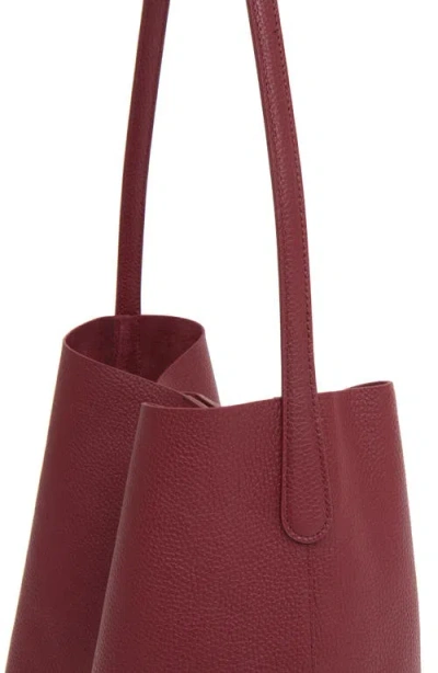 Mansur Gavriel Everyday Cabas Leather Hobo Bag In Burgundy