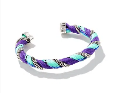Kendra Scott Women's Masie Full Cuff Bracelet In Silver/periwinkle Mix Paracord In Multi