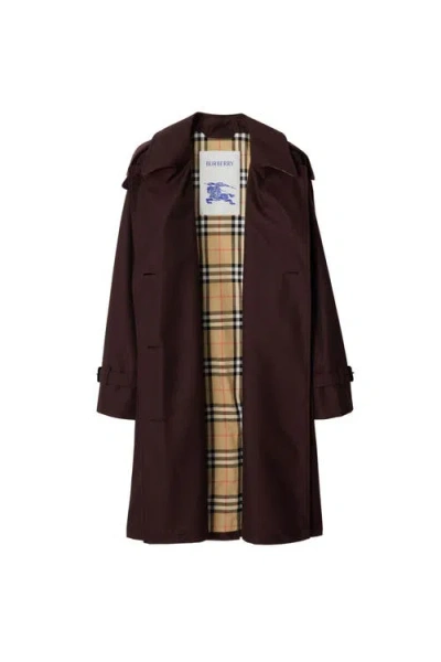 Burberry Mid-length Gabardine Castleford Trench Coat In Brown
