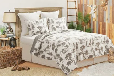 C & F Home C&f Home Henderson Hideaway Cotton Quilt Set In Gray