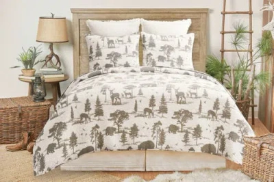 C & F Home C&f Home Henderson Hideaway Cotton Quilt Set In Gray