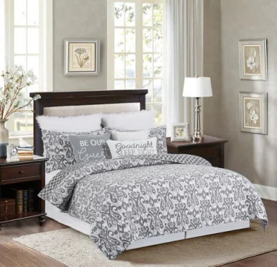 C & F Home C&f Home Heather Cotton Quilt Set In Gray