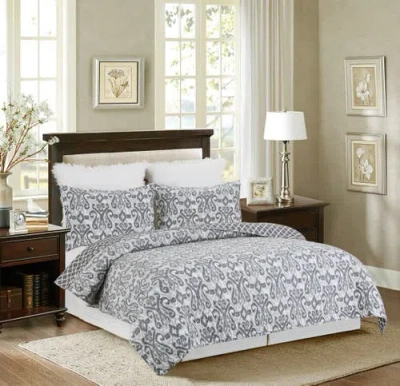 C & F Home C&f Home Heather Cotton Quilt Set In Gray