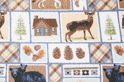 C & F Home C&f Home Oakley Rustic Lodge Cotton Quilt Set In Blue