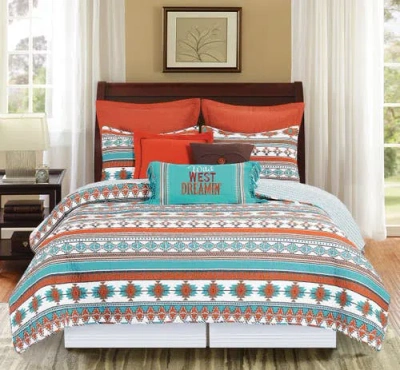 C & F Home C&f Home Aqua Valley Cotton Quilt Set In Multi