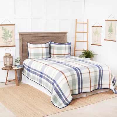 C & F Home C&f Home Cypress Plaid Coverlet Set In Multi