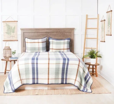 C & F Home C&f Home Cypress Plaid Coverlet Set In Multi