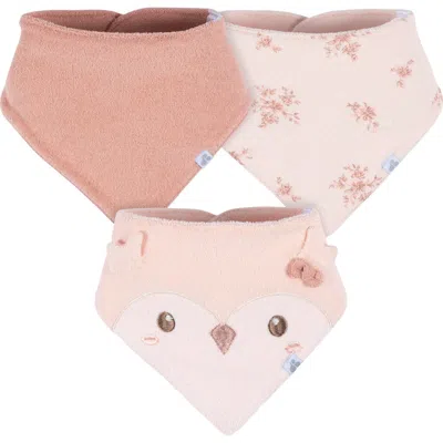 Just Born Bandana Bibs 3-pack Multi Pink Patterns