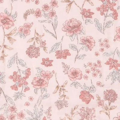 Just Born 8ply Muslin Blanket Blue Animals In Pink