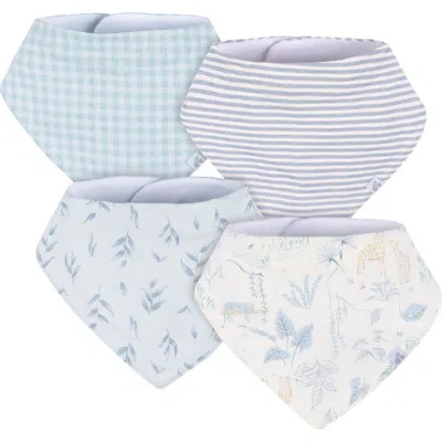 Just Born Bandana Bibs 4-pack Tans In Multi