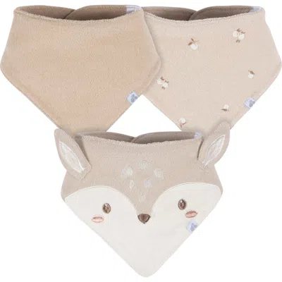 Just Born Bandana Bibs 3-pack Multi Pink Patterns In Brown
