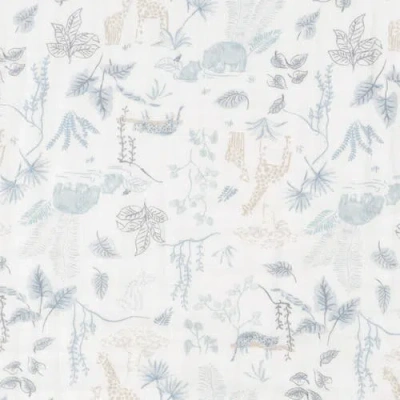 Just Born 8ply Muslin Blanket Blue Animals