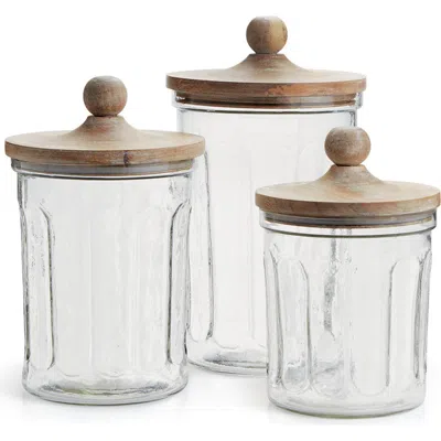 Napa Home & Garden Napa Home And Garden Set Of 3 Olive Hill Canisters In Brown