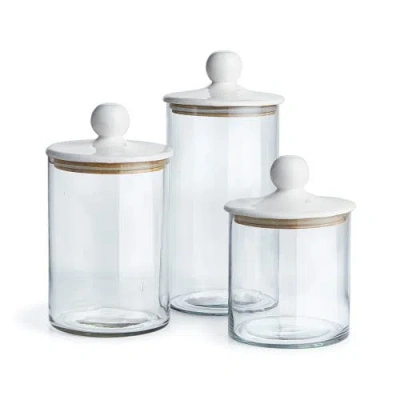 Napa Home & Garden Napa Home And Garden Set Of 3 Petaluma Canisters In White