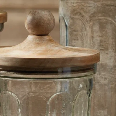 Napa Home & Garden Napa Home And Garden Set Of 3 Olive Hill Canisters In Brown