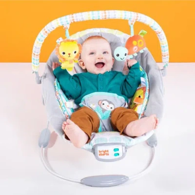 Bright Starts Whimsical Wild Comfy Bouncer In White