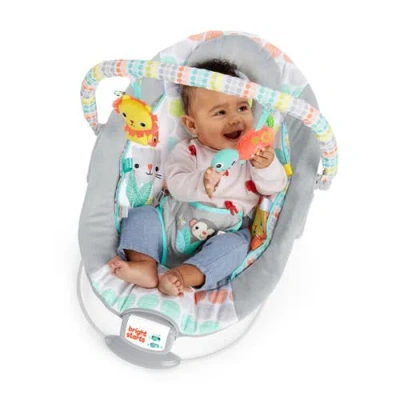 Bright Starts Whimsical Wild Comfy Bouncer In White