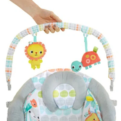 Bright Starts Whimsical Wild Comfy Bouncer In White