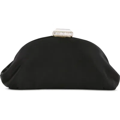 Badgley Mischka Leia Satin Pouch Clutch In Black