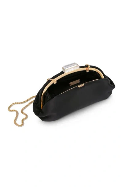 Badgley Mischka Leia Satin Pouch Clutch In Black