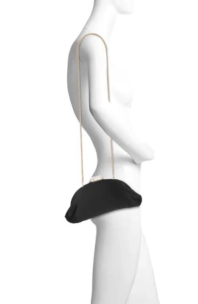 Badgley Mischka Leia Satin Pouch Clutch In Black