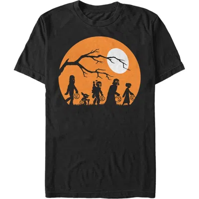 Star Wars Halloween Characters Trick Or Treat  Graphic T-shirt In Black