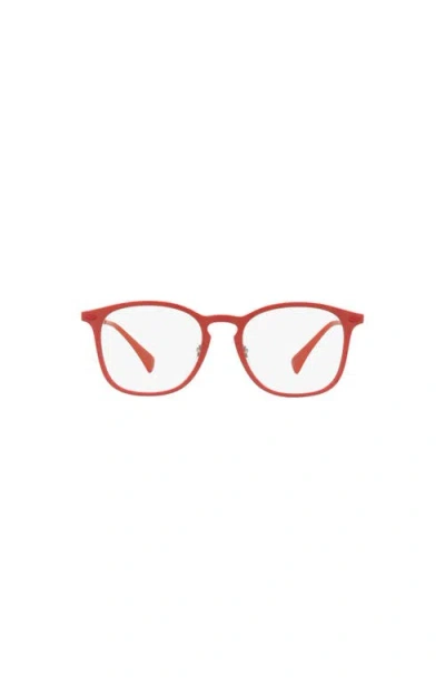 Ray Ban Ray-ban 50mm Square Optical Glasses In Red