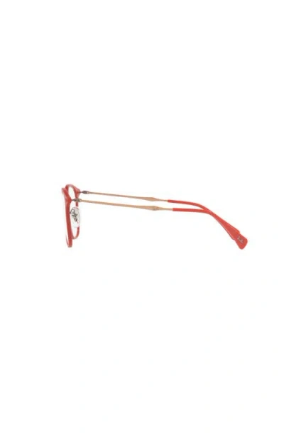 Ray Ban Ray-ban 50mm Square Optical Glasses In Red