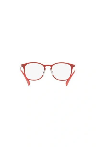 Ray Ban Ray-ban 50mm Square Optical Glasses In Red