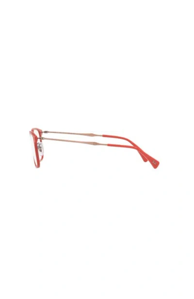 Ray Ban Ray-ban 56mm Square Optical Glasses In Red