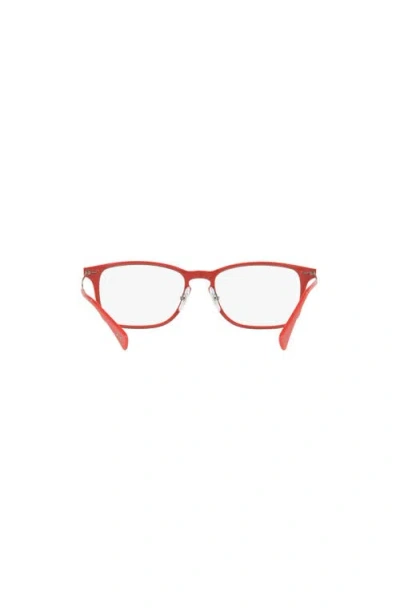 Ray Ban Ray-ban 56mm Square Optical Glasses In Red