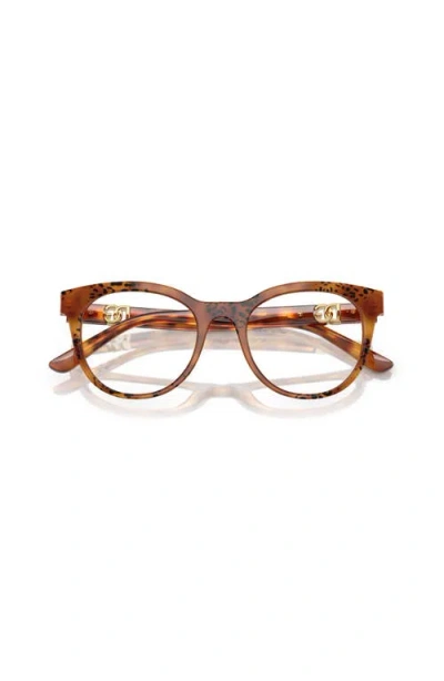 Dolce & Gabbana Dolce&gabbana 52mm Phantos Optical Glasses In Brown