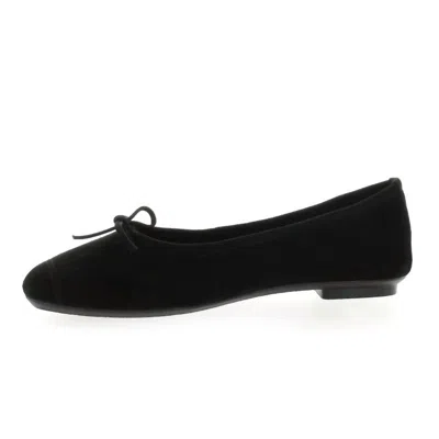 Reqins Women's Harmony Cuir Peau Flats In Noir In Black