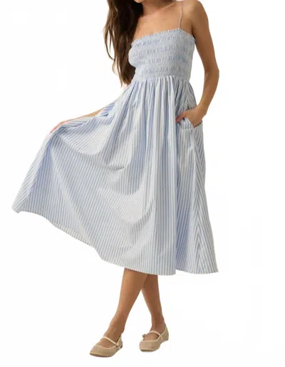 Promesa Raleigh Striped Midi Dress In Blue In Blue
