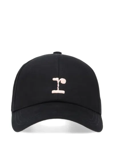 Repetto Embroidered-logo Ribbon Cap In Black